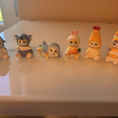 Set di figurine gattini kawaii (Mofusand)