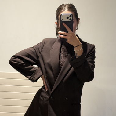 Blazer oversize marrone