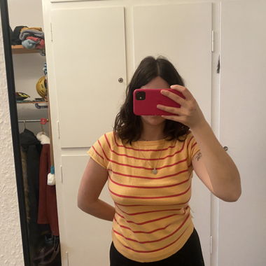 T-shirt a righe GAP arancione M