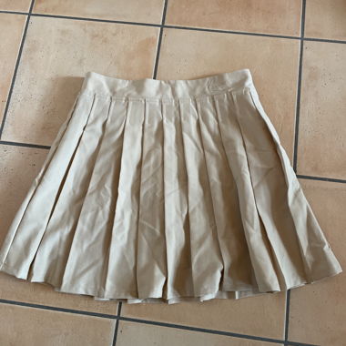 Gonna a pieghe beige