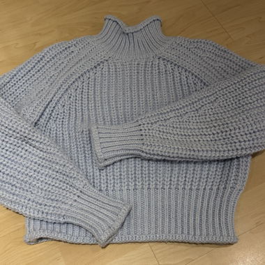 H&M knit sweater, light blue, size XS