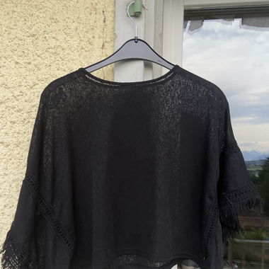 Black see through poncho