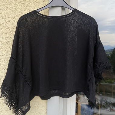 Black see through poncho