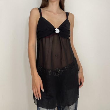 Black mesh dress 