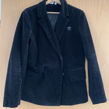 Adidas Black Velvet Blazer Jacket