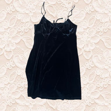 Black Velvet Mini Dress Urban Outfitters