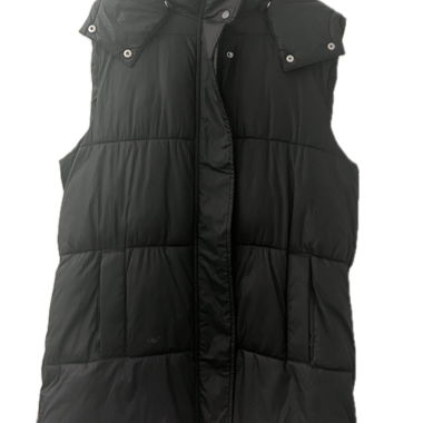 Gilet nero con cappuccio