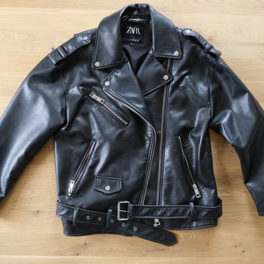 Oversized Lederjacke 