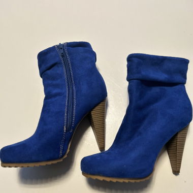 Schuhe blau samt