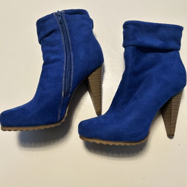Schuhe blau samt