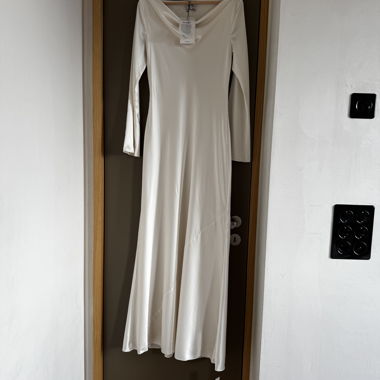 Reformation Ciana satin dress, fior di latte