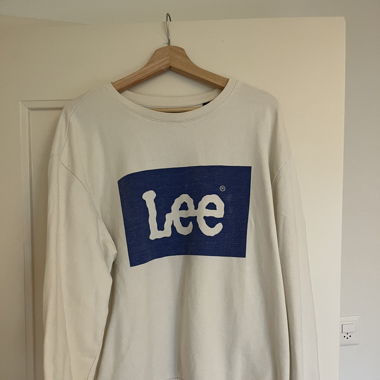 White Oversized Lee Sweatshirt