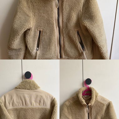 Beige Fleecejacke