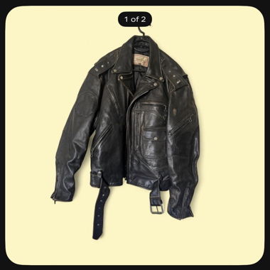 Veste moto en cuir