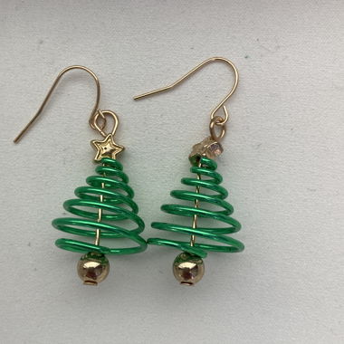 Orecchini albero di Natale verdi