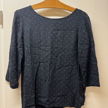 Chemise noire pois blancs