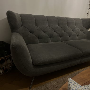 Schönes blaues Sofa im Vintage Stil
