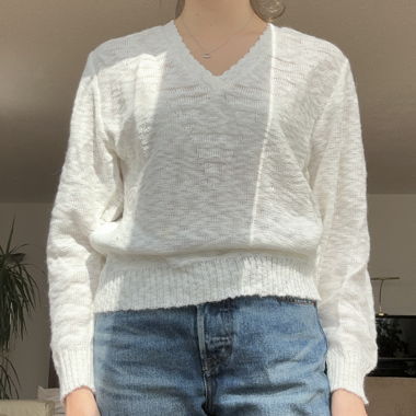 Pullover weiss vintage