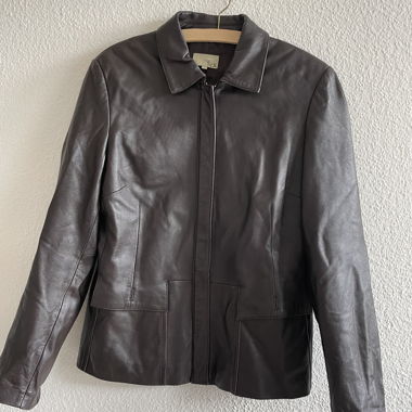 Lederjacke dunkelbraun