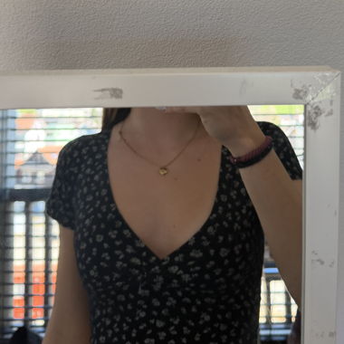 Brandy melville Black floral top