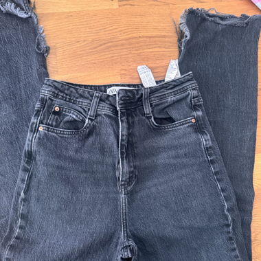 ZARA Bootcut hosen schwarz