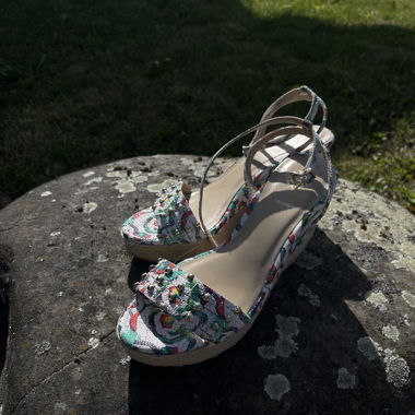 Multicoloured Wedge Sandals