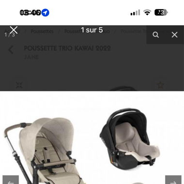 Poussette Jane kawai trio 2022