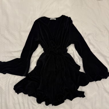 Black Pleated Dress 