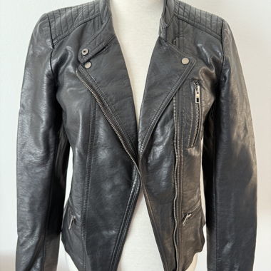 Veste en cuir ONLY noire