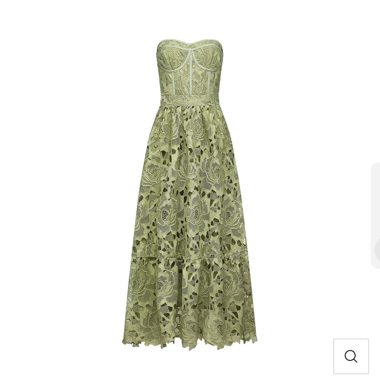 Grünes Bustierkleid aus Spitze – Miss Rosier