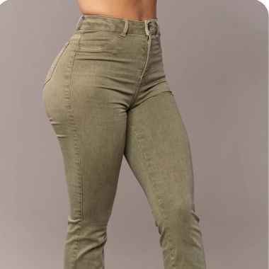 Fitjeans Flared Khaki S