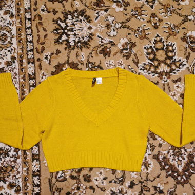 Gestriktes Crop Pullover