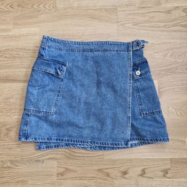 Jupe en jean portefeuille avec poche