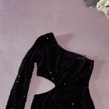 Glitzerkleid mit Reisverschluss