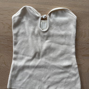 Top bustier sans bretelles H&M avec détail en perles – Taille XS