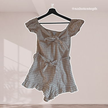 Combishort à carreaux TOPSHOP
