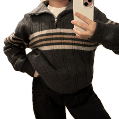 grandpa's knit half zip