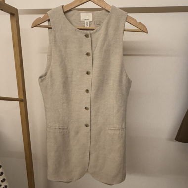 Top blazer gilet senza maniche