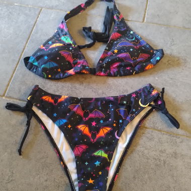 Maillot de bain 2 pièces chauve souris rainbow 