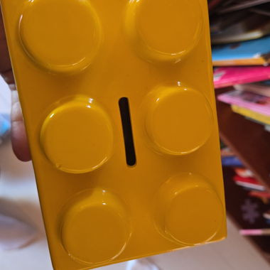 Tirelire brique jaune pour enfants ou adultes 