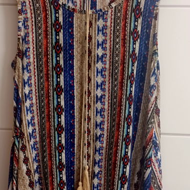 Débardeur à motifs avec franges Neuf