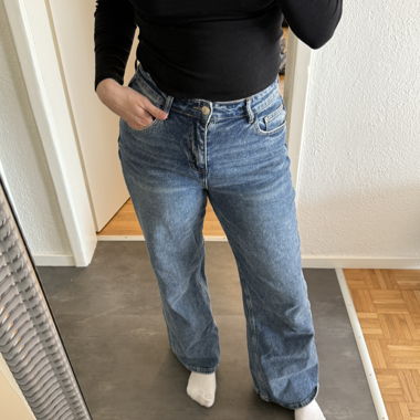 Wide Blue Jeans
