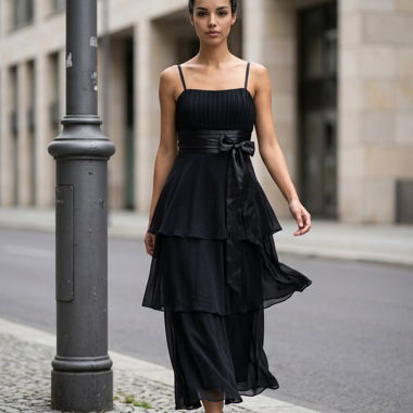 Robe noire sans manches