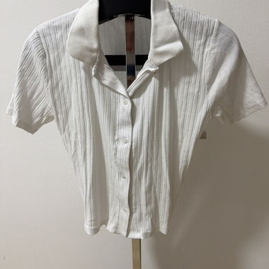 Camicia bianca a maniche corte