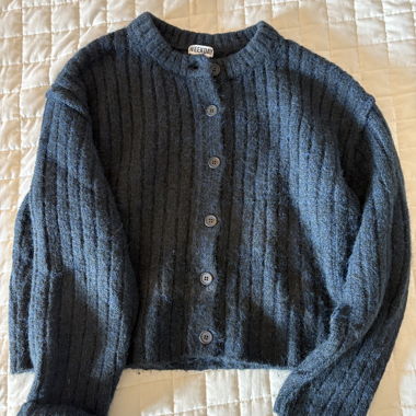 Cardigan in maglia Weekday blu scuro M