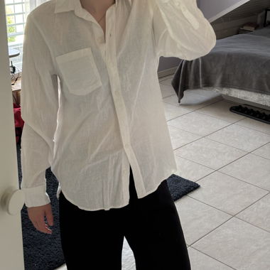 Leinenbluse weiss