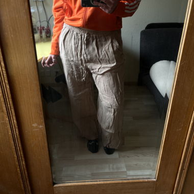 Beige Linen Pants