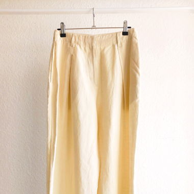 Oak & Fort cream linen cotton dress pants USA 2