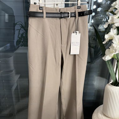 Pantalon tailleur brun/beige
