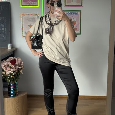 oversized t-shirt creme und braun